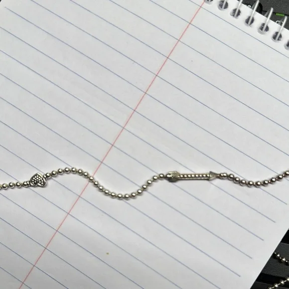 LAGOS Lariat Silver with Gold accents (Hearts and Arrows) Beaded Necklace - Picture 4 of 5